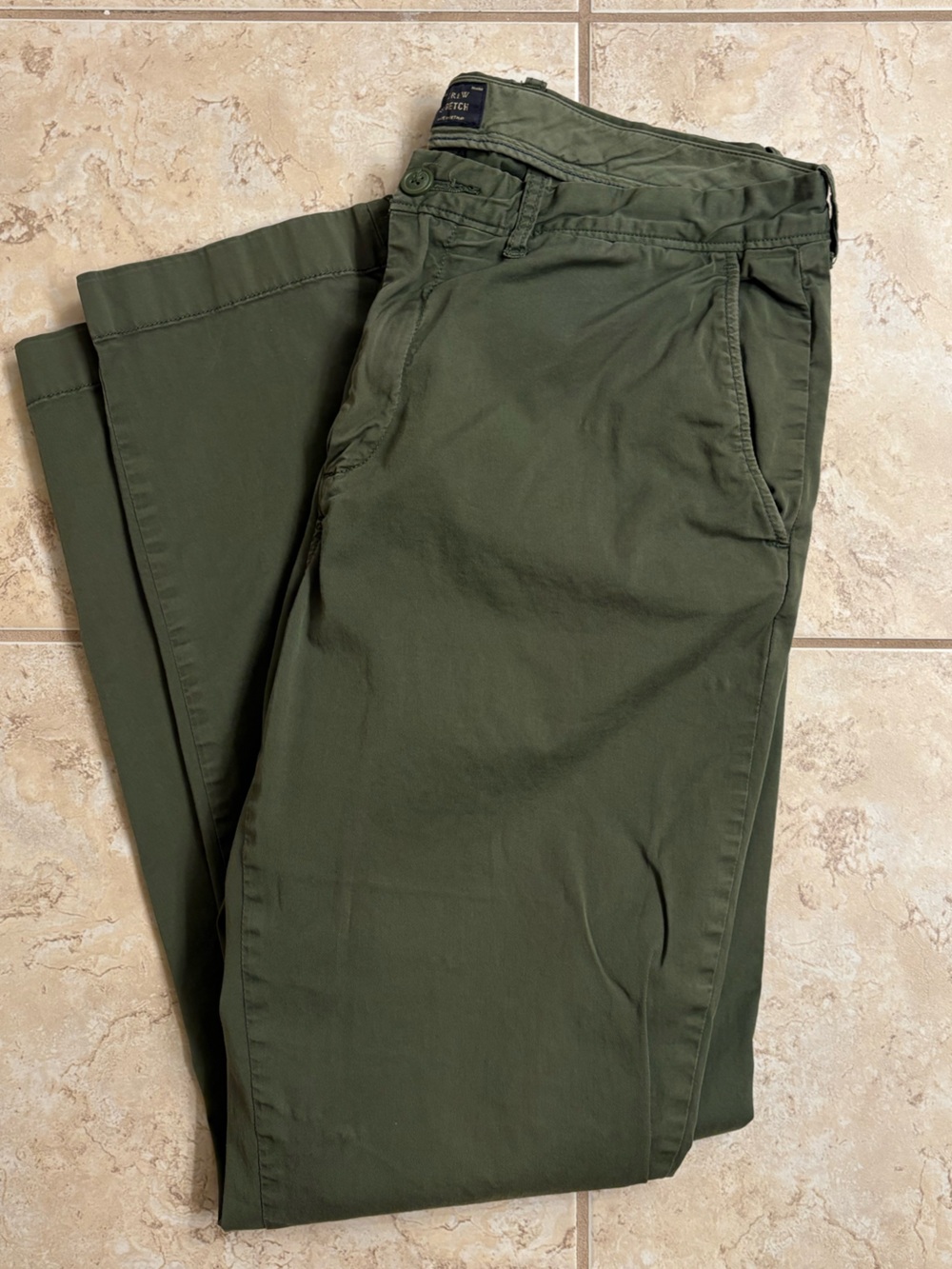 J. Crew Stretch Olive Green Men’s 770 Chino Pants